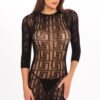 EXOTIC GEOMETRY MINI DRESS BLACK M/L -