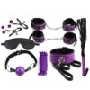 SECRETPLAY BDSM SET 8PCS PURPLE/BLACK -