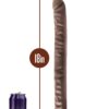 DR SKIN CHOCOLATE 18INCH DOUBLE DILDO -