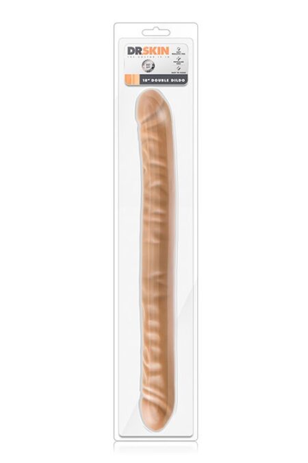 DR SKIN MOCHA 18INCH DOUBLE DILDO -