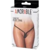 Σλιπ G-String AMORABLE BY RIMBA - MINI G-STRING WITH ZIPPER - ONE SIZE - BLACK
