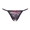 BARELY BARE CROTCHLESS PANTY BLACK -