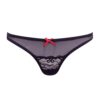 BARELY BARE MESH & LACE PANTY BLACK -