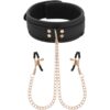 COQUETTE COLLAR W. CLAMPS - VEGAN LEATHER -