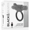 BLACK&SILVER CAMERON VIBRATING RING -