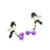 OHMAMA DOUBLE BELLS NIPPLE CLAMPS - PURPLE -