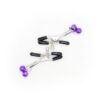 OHMAMA DOUBLE BELLS NIPPLE CLAMPS - PURPLE -