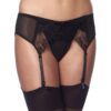 AMORABLE - BLACK SUSPENDER W. G-STRING & STOCKINGS OS (1544) -