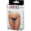String με πέρλες AMORABLE BY RIMBA - G-STRING WITH PEARLS - ONE SIZE - BLACK