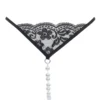 String με πέρλες AMORABLE BY RIMBA - G-STRING WITH PEARLS - ONE SIZE - BLACK