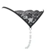 String με πέρλες AMORABLE BY RIMBA - G-STRING WITH PEARLS - ONE SIZE - BLACK
