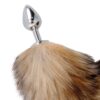 DARKNESS BROWN TAIL SILVER BUTT PLUG -