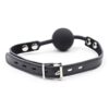 OHMAMA SILICONE BALL GAG W. LEATHER BELT -