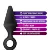 ANAL ADVENTURES PLATINUM SILICONE LOOP PLUG MEDIUM -