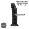 SILEXD DILDO 7.5INCH BLACK MODEL 2 -