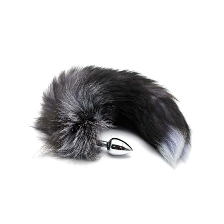 ALIVE FOX TAIL PLUG S BLACK & WHITE -