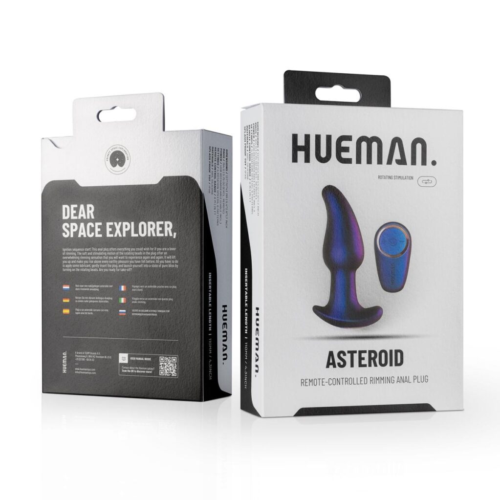 HUEMAN - ASTEROID RIMMING ANAL PLUG W. REMOTE CONTROL -