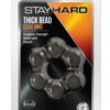 STAY HARD BLACK THICK BEAD COCK RING -