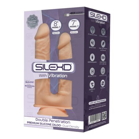 SILEXD FLESH VIBRATOR 8+7INCH MODEL 1 -