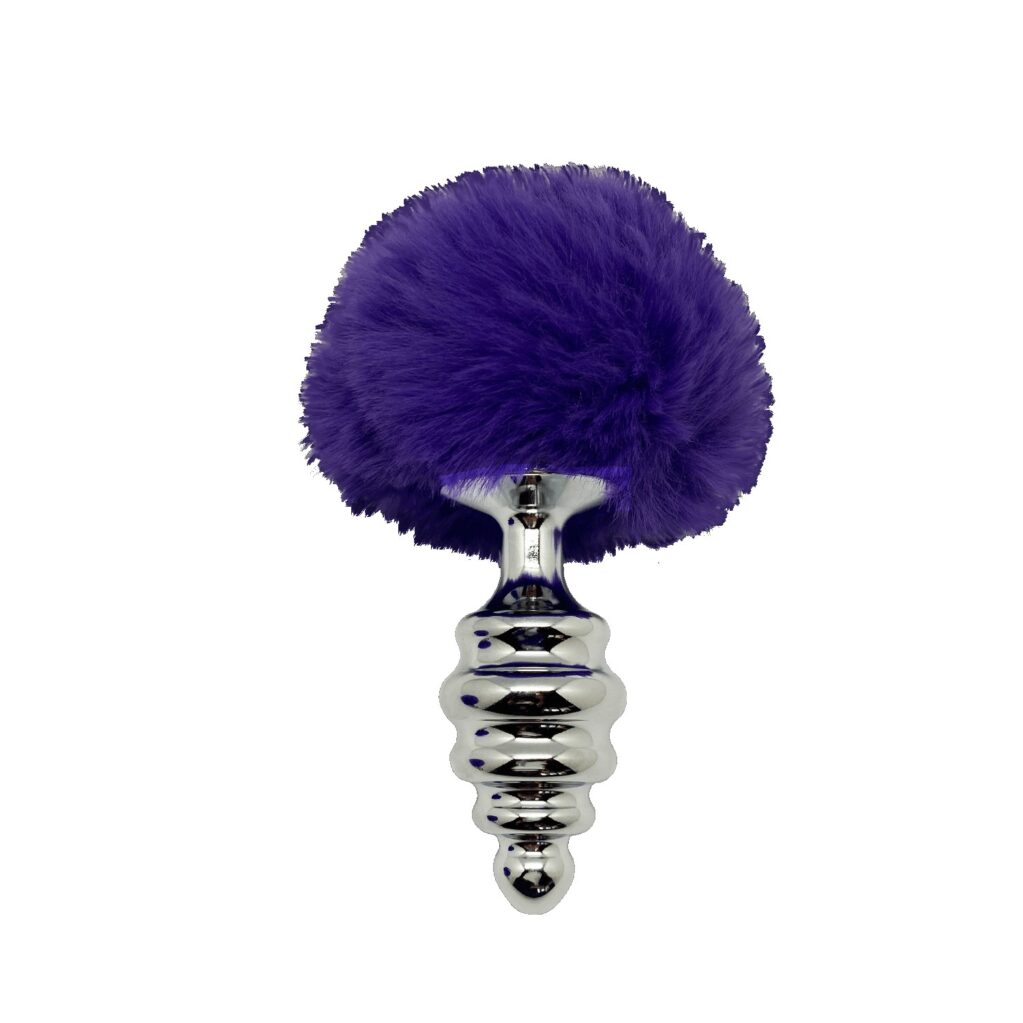 ALIVE TWIST METAL FLUFFY PLUG L DARK PURPLE -