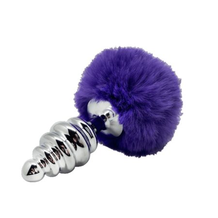 ALIVE TWIST METAL FLUFFY PLUG L DARK PURPLE -