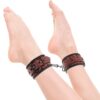 BEGME RED ANKLE CUFFS VEGAN LEATHER -