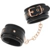 BEGME BLACK HANDCUFFS VEGAN LEATHER -