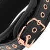 BEGME BLACK COLLAR W. NIPPLE CLAMPS VEGAN LEATHER -