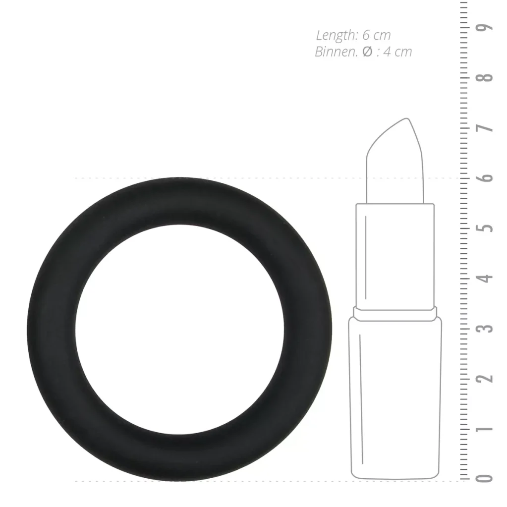 E.T. SILICONE COCK RING L BLACK