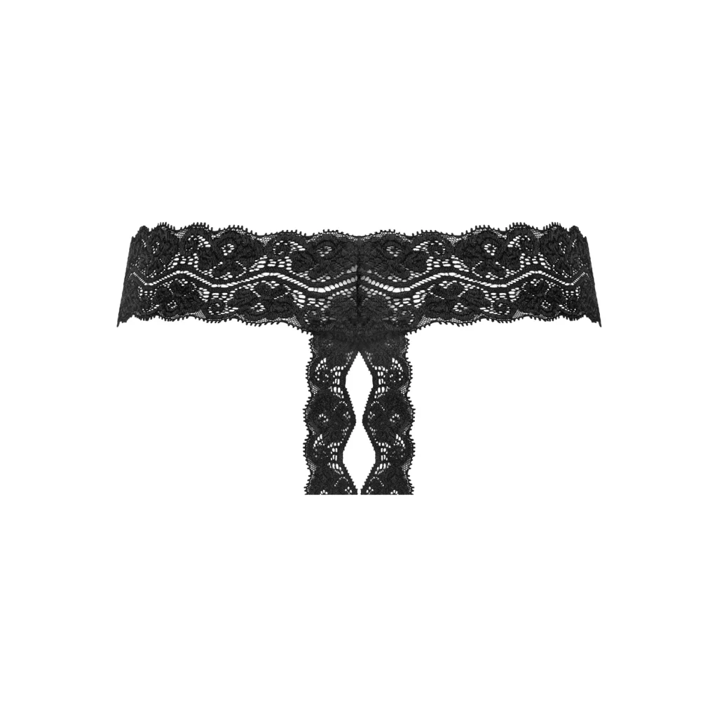 Underneath - Kyra Crotchless Thong - Black