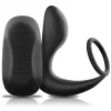 BLACK&SILVER - REMOTE CONTROL ANAL MASSAGER RECHARGEABLE SILICONE BLACK