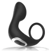 BLACK&SILVER - REMOTE CONTROL ANAL MASSAGER RECHARGEABLE SILICONE BLACK