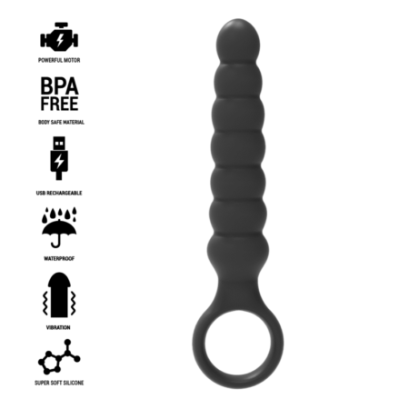 BLACK&SILVER - BOB POWERFUL SILICONE ANAL DILATOR