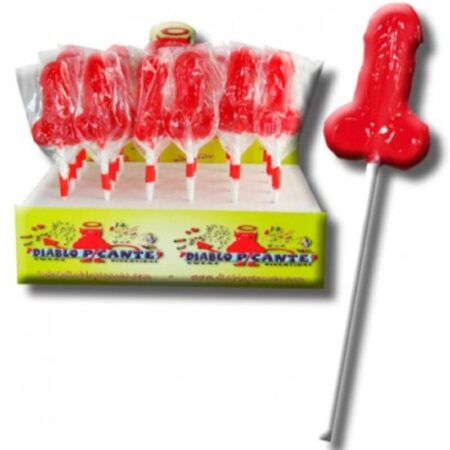 STRAWBERRY FLAVOUR PENIS SHAPED GUMMY LOLLIPOP