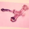 GLAZE GLASS ROSEBUD G-SPOT DILDO