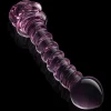 GLAZE GLASS ROSEBUD SPIRAL G-SPOT DILDO