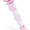 GLAZE GLASS ROSEBUD BEADED DILDO