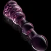 GLAZE GLASS ROSEBUD BEADED DILDO