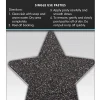 PRETTY PASTIES GLITTER STARS BLACK GOLD 2 PAIR