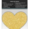 PRETTY PASTIES GLITTER HEARTS BLACK GOLD 2 PAIR