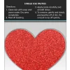 PRETTY PASTIES GLITTER HEARTS RED SILVER 2 PAIR