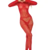 MAD LOVE BODYSTOCKING RED, OS