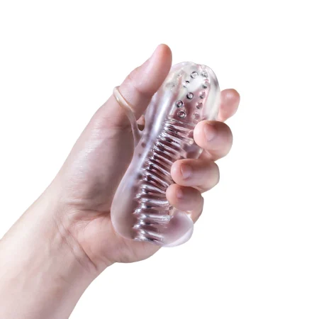 Blush Rize Squeezy Multi-Textured Chamber Squeezable Clear Stroker