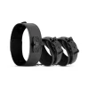 Collar & Wrist Cuffs - Black - Bedroom Fantasies