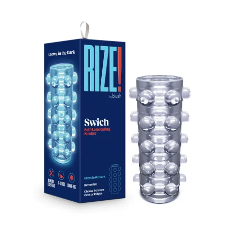 Blush Rize Swich - Glow in the Dark Self-Lubricating Stroker - Clear