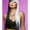 Manic Panic® Raven™ Virgin™ Downtown Diva Wig, Long Straight with Curved Fringe, Heat Styleable