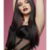 Manic Panic® Vampire's Kiss™ Super Vixen Wig, Long Straight with Side Parting, Heat Styleable