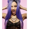 Manic Panic® Amethyst Ombre™ Super Vixen Wig, Long Straight with Side Parting, Heat Styleable