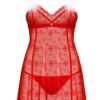 Obsessive Claussica Babydoll & String Red