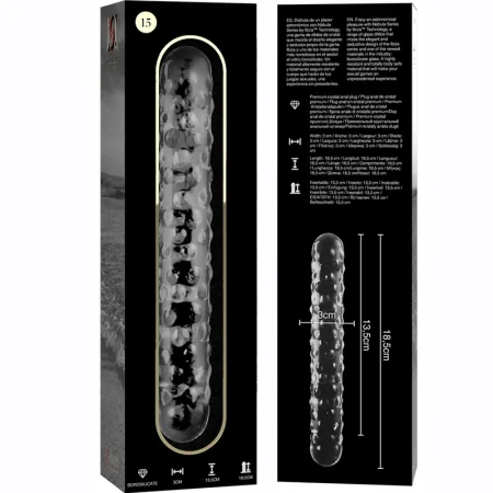 NEBULA SERIES BY IBIZA - MODEL 15 DILDO BOROSILICATE GLASS 18.5 X 3 CM CLEAR